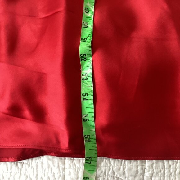 Jovani Red Sequin Embellished Satin 100% Silk Maxi Dress Gown Size 4 - Picture 13 of 16